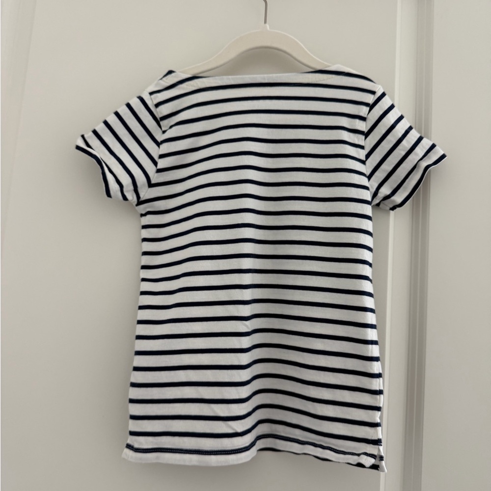 Mini Boden Navy and White Striped Tee